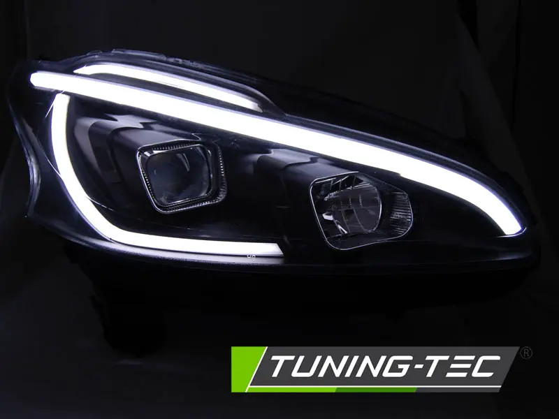 Headlights Peugeot 208 12-15 Tube Light Black – náhľad 2