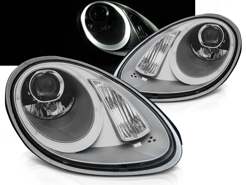 Headlights Porsche Boxster Cayman 987 05-08 Xenon Silver