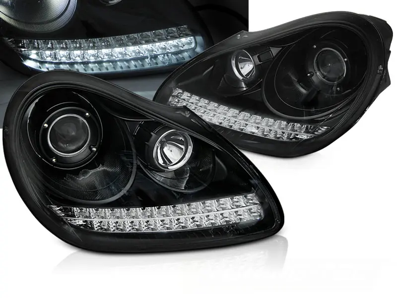 Headlights Porsche Cayenne 02-06 Black