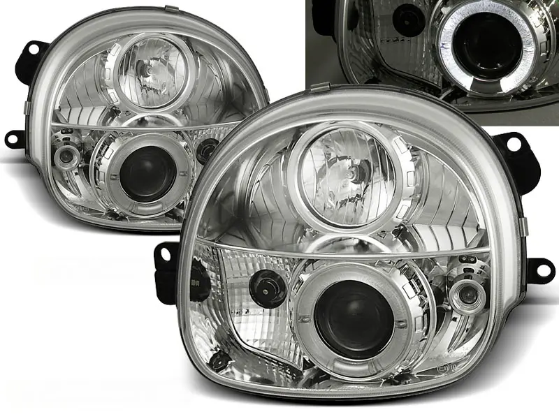 Headlights Renault Twingo 93-98 Angel Eyes Chrome