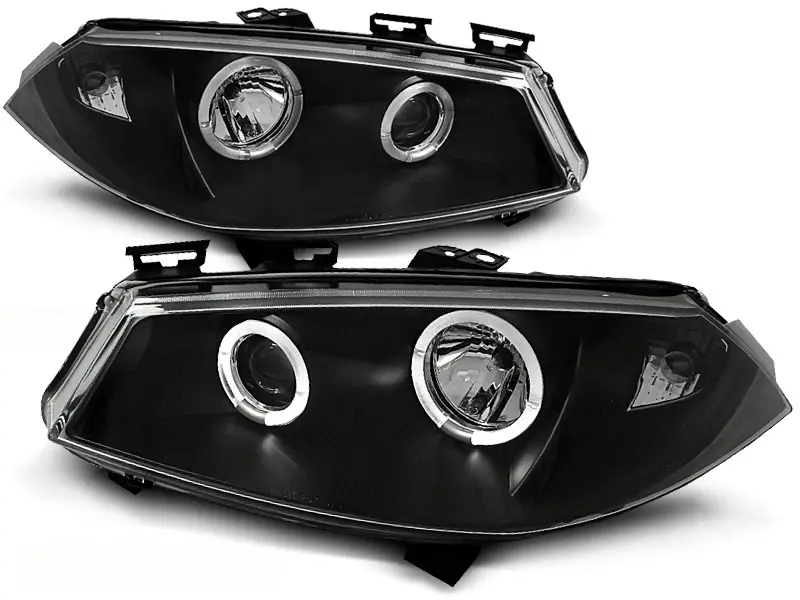 Headlights Renault Megane 2 02-05 Angel Eyes Black