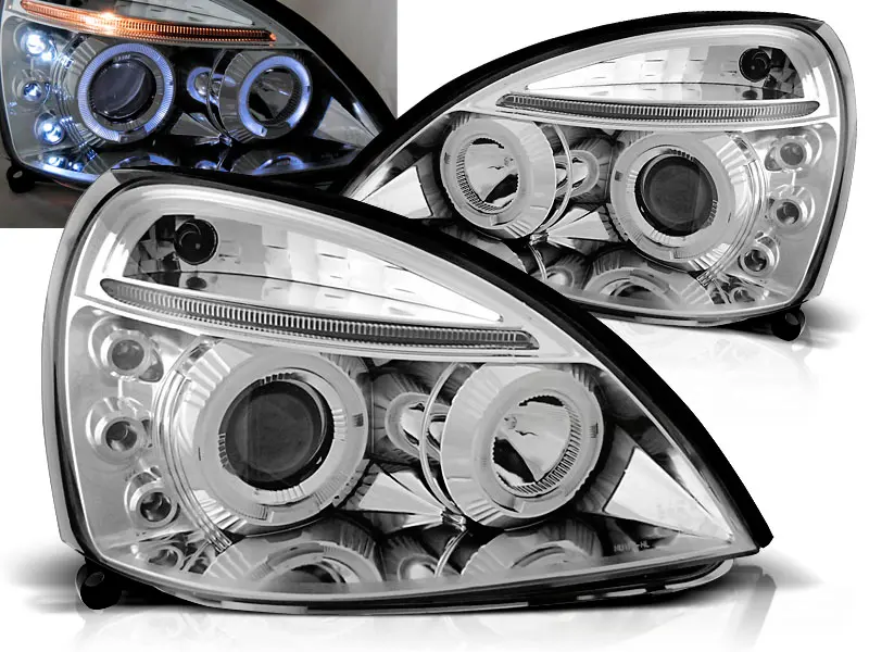 Headlights Renault Clio 01-05 Angel Eyes