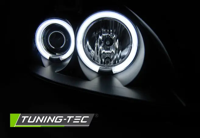 Headlights Renault Clio 01-05 CCFL Angel Eyes Black – náhľad 3