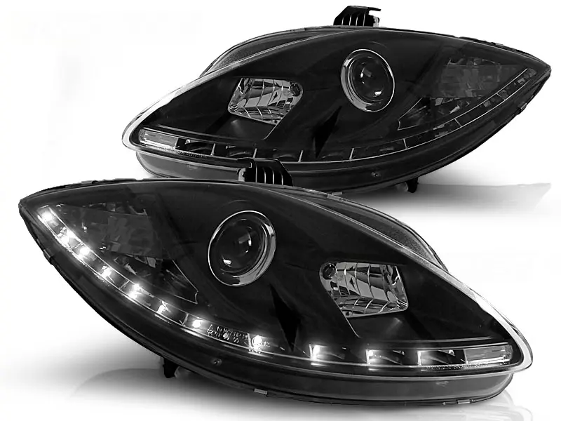 Headlights Seat Leon 05-09 Devil Eyes Black