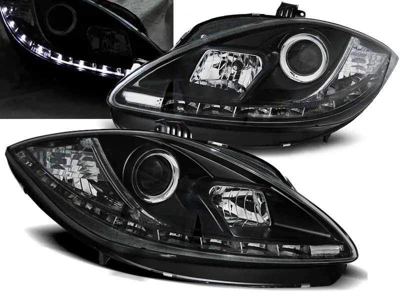 Headlights Seat Leon 09-13 Devil Eyes Black