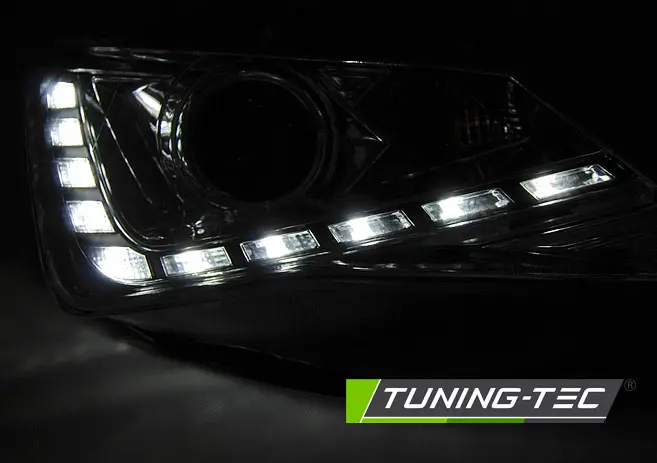 Headlights Seat Ibiza 6J 12-15 DRL Chrome – náhľad 2