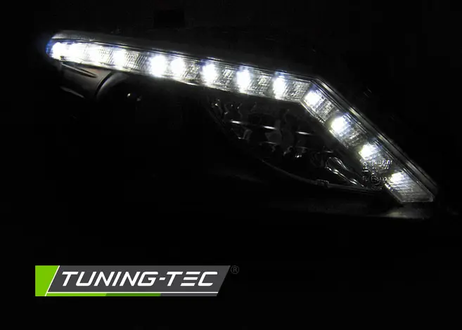 Headlights Seat Ibiza 6J 08-12 Indicator Daylight LED Black – náhľad 2