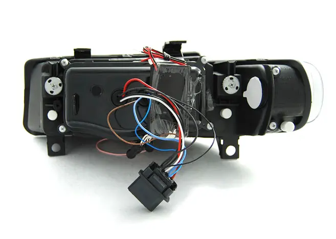 Headlights Seat Toledo Leon 99-04 CCFL Angel Eyes Black – náhľad 2