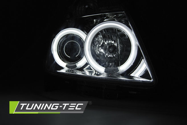 Headlights Suzuki Swift 05-10 CCFL Angel Eyes Chrome – náhľad 3
