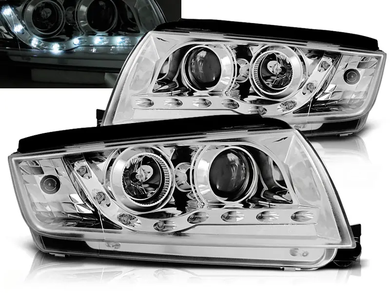 Headlights Škoda Fabia 99-08 Devil Eyes Chrome