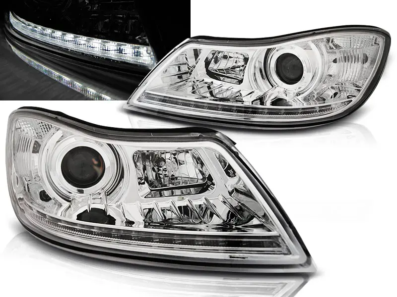 Headlights Škoda Octavia 2 09-12 Chrome