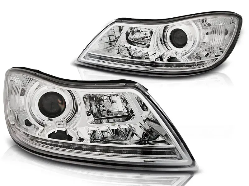 Headlights Škoda Octavia 2 09-12 DRL Chrome