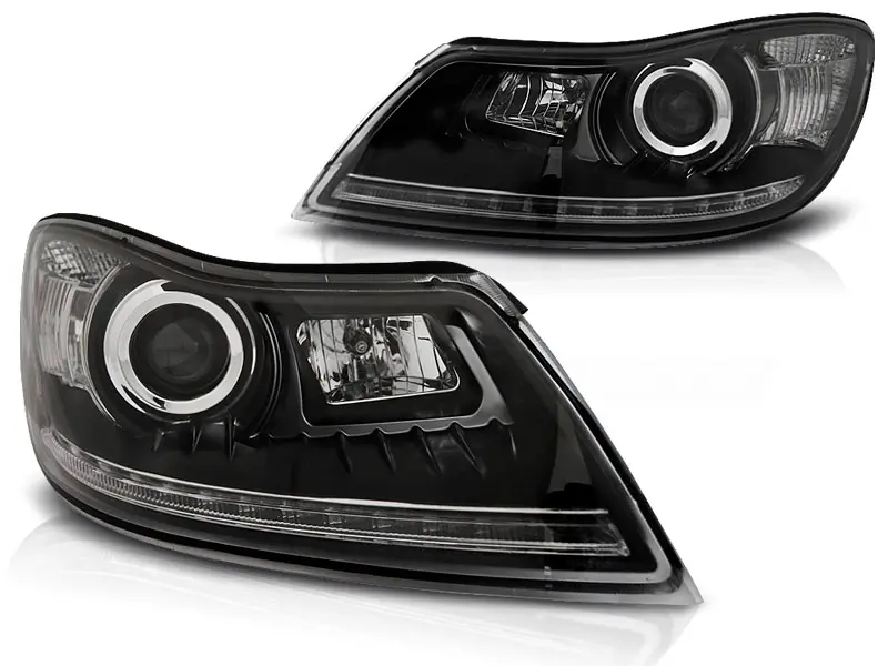 Headlights Škoda Octavia 2 09-12 DRL Black