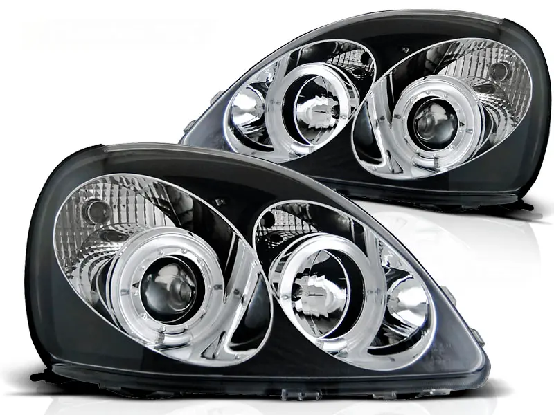 Headlights Toyota Yaris 99-03 Angel Eyes Black