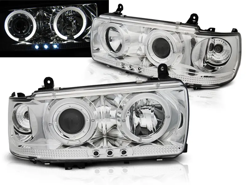 Headlights Toyota Land Cruiser FJ 80 90-97 Chrome
