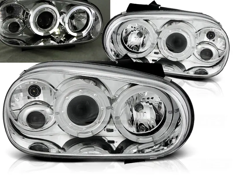 Headlights VW Golf 4 Angel Eyes