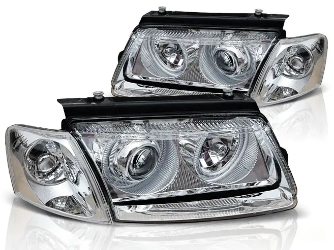 Headlights VW Passat B5 FK Angel Eyes Chrome