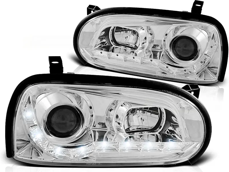 Headlights VW Golf 3 Devil Eyes Chrome