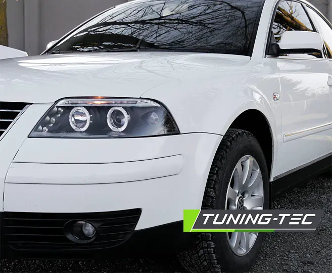 Headlights VW Passat B5 3BG Angel Eyes Black – náhľad 2