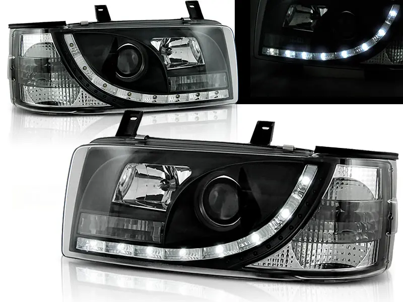 Headlights VW T4 Transporter 90-03 Devil Eyes Black