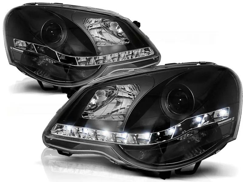 Headlights VW Polo 9N3 05-09 Devil Eyes Black