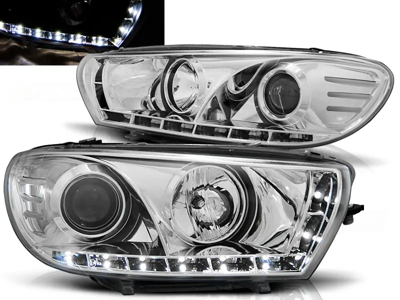 Headlights VW Scirocco 08-14 Devil Eyes Chrome