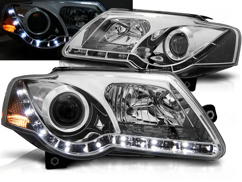 Headlights VW Passat 3C B6 Devil Eyes Chrome