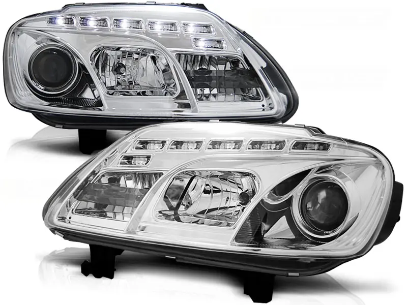 Headlights VW Touran/Caddy Devil Eyes Chrome