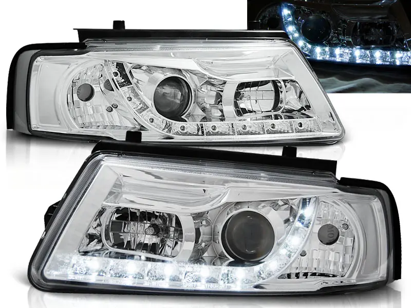 Headlights VW Passat B5 3B Devil Eyes Chrome