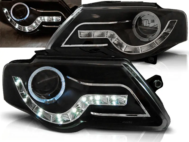 Headlights VW Passat B6 3C 05-10 Devil Eyes Black