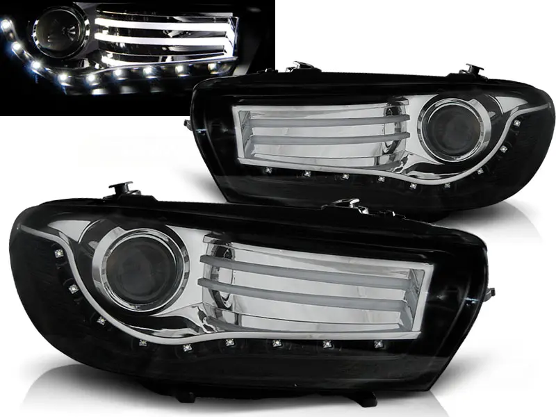 Headlights VW Scirocco 08-14 Black