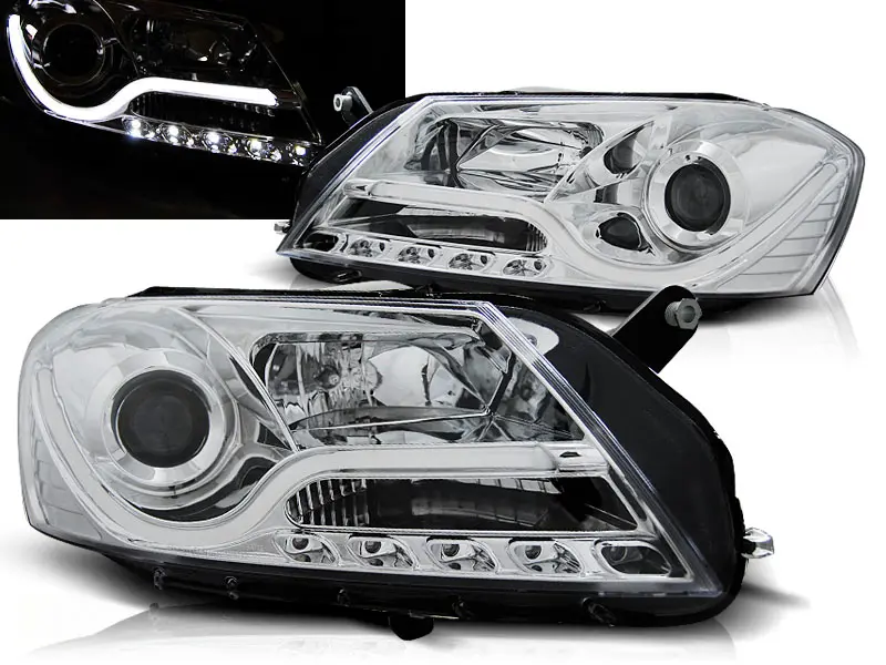 Headlights VW Passat B7 10-14 Tube Light Chrome