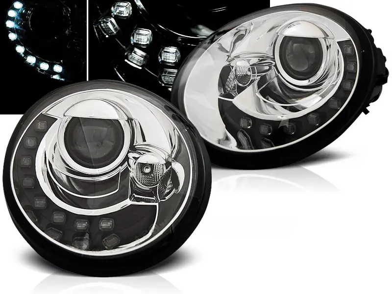 Predné svetlá VW New Beetle 98-05 LED Chrome