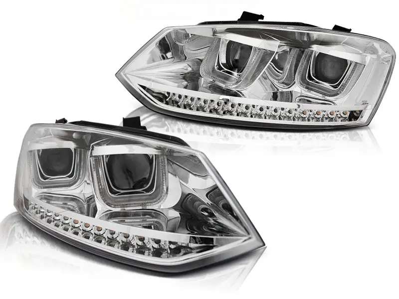Headlights VW Polo 6R 09-14 U-Type Dynamic Chrome
