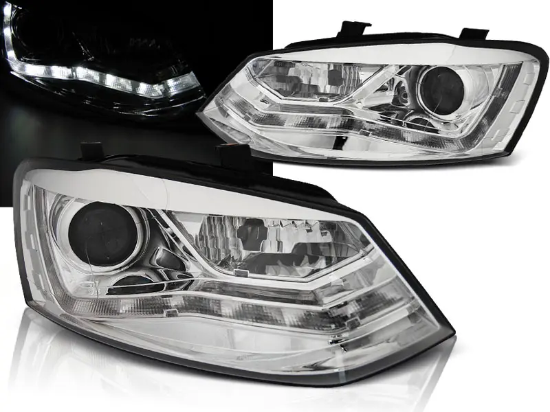 Headlights VW Polo 6R 09-14 Chrome