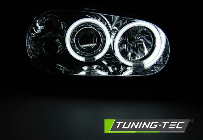 Headlights VW Golf 4 CCFL Angel Eyes Chrome – náhľad 2