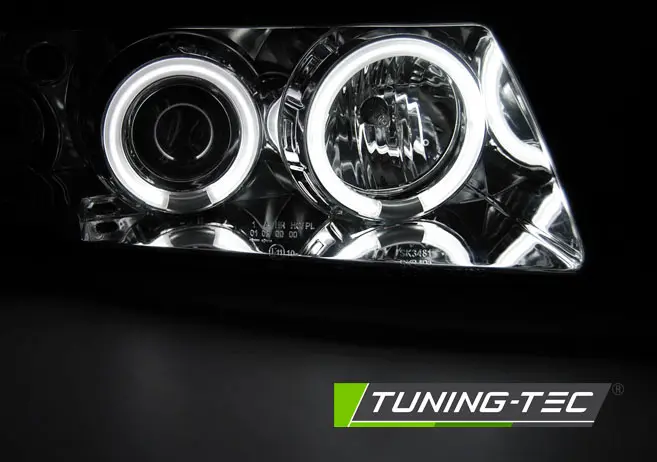 Headlights VW Passat B5 CCFL Angel Eyes Chrome – náhľad 2