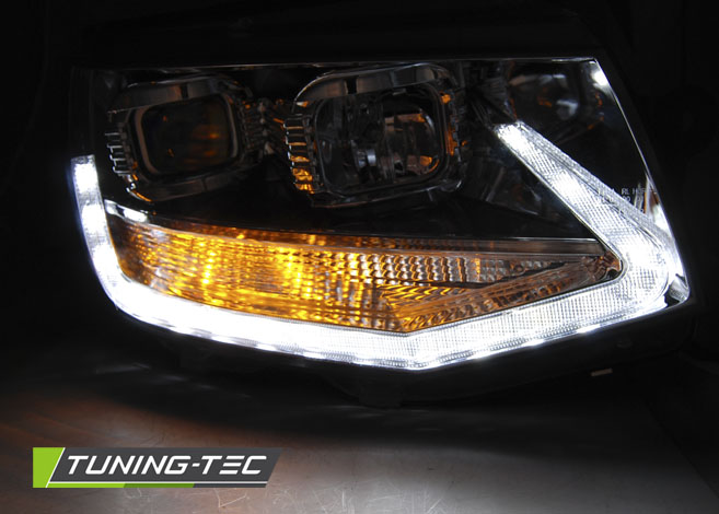 Headlights VW T6 DRL LED Chrome – náhľad 5