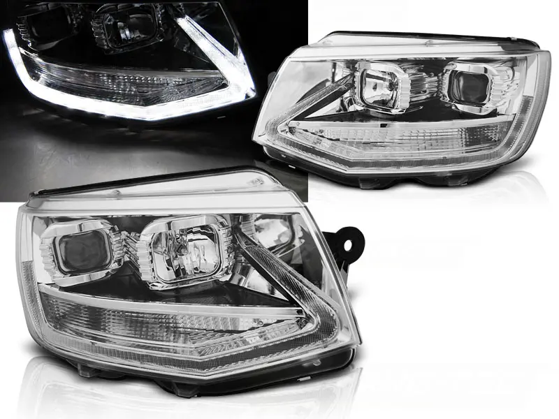Headlights VW T6 DRL LED Chrome