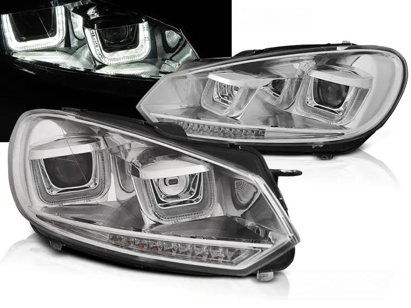 Headlights VW Golf 6 U-Type LED Dynamic Chrome