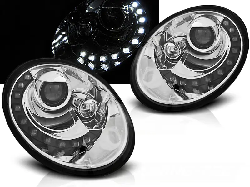 Predné svetlá VW New Beetle 06-12 LED Chrome