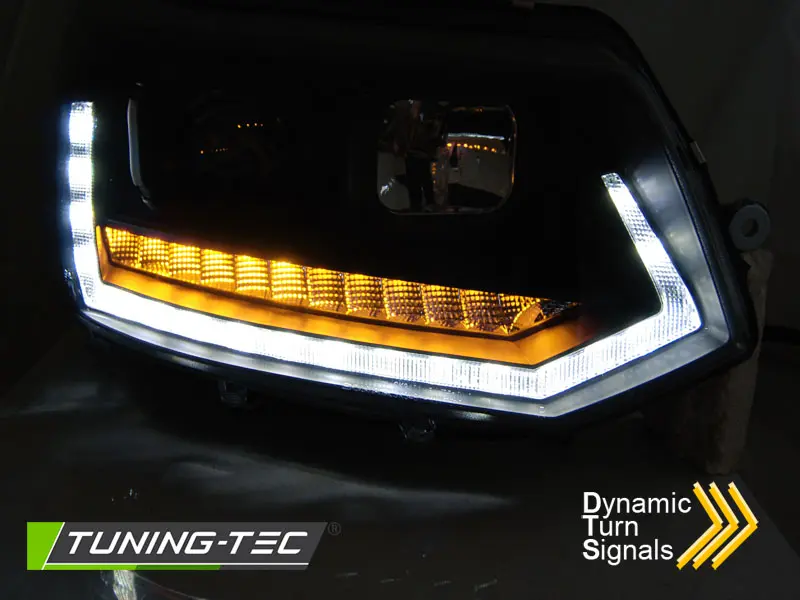 Headlights VW T5.1 10-15 Tube Light Dynamic Black – náhľad 3