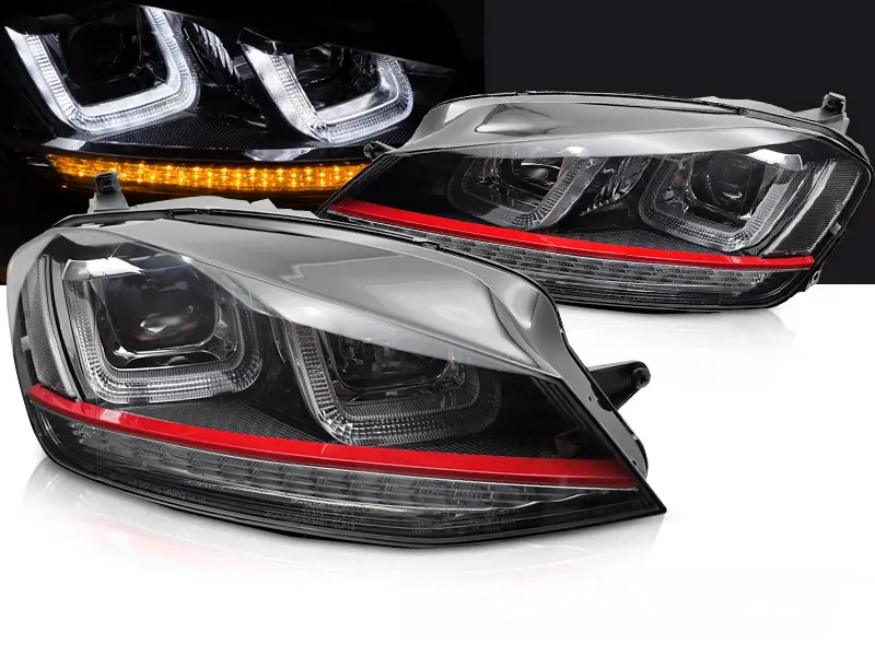 Headlights VW Golf 7 U-Type Red Line Dynamic