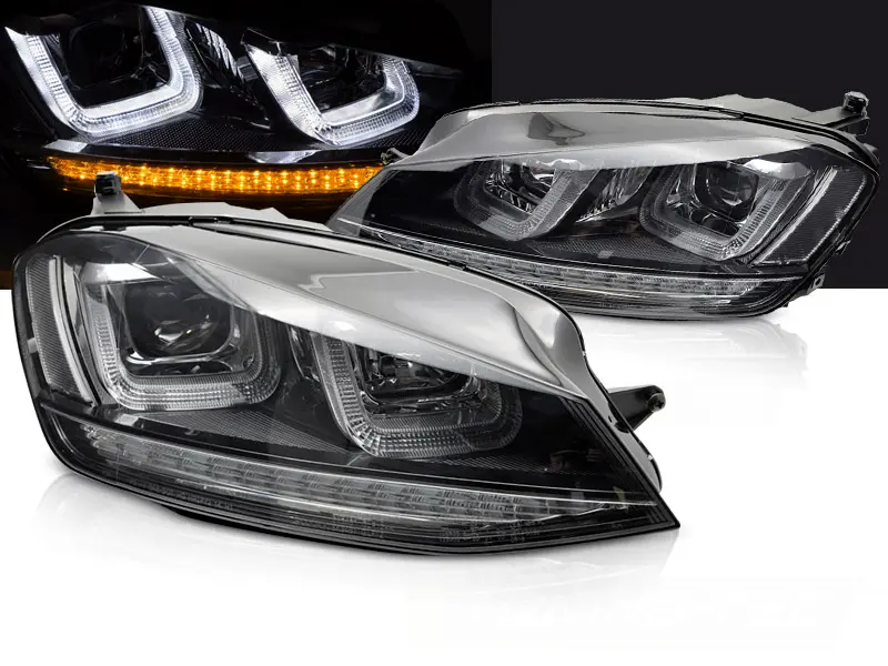 Headlights VW Golf 7 U-Type Line Dynamic Black