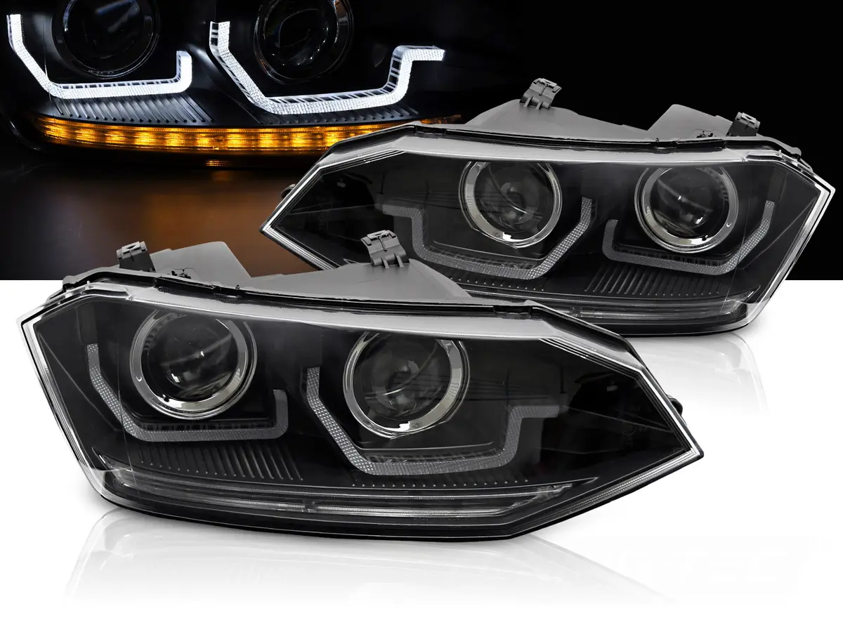 Headlights VW Polo 2G LED Dynamic Black