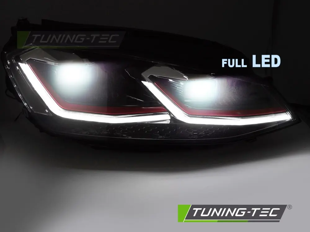 Headlights VW Golf 7 Red Line Full LED – náhľad 4