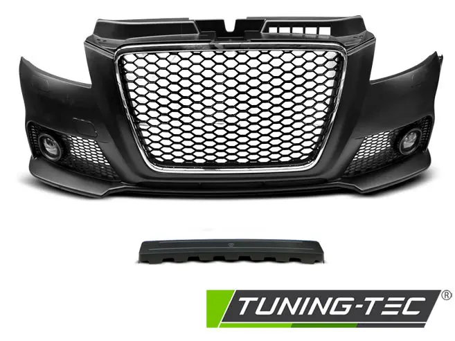 Front Bumper Audi A3 8P 08-12 Sport Black Chrome – náhľad 2
