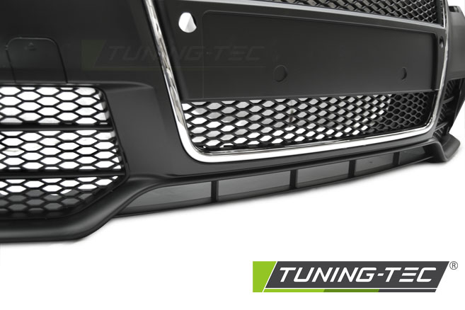 Front Bumper Audi A4 B7 04-08 Sport PDC Black Chrome – náhľad 4