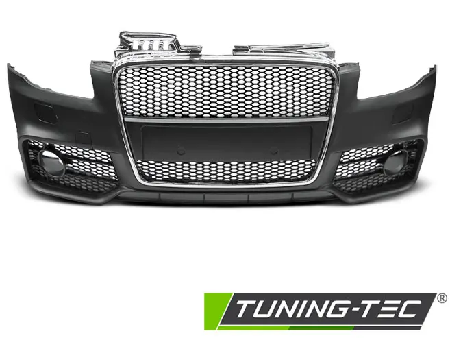 Front Bumper Audi A4 04-08 Sport Black Chrome – náhľad 2