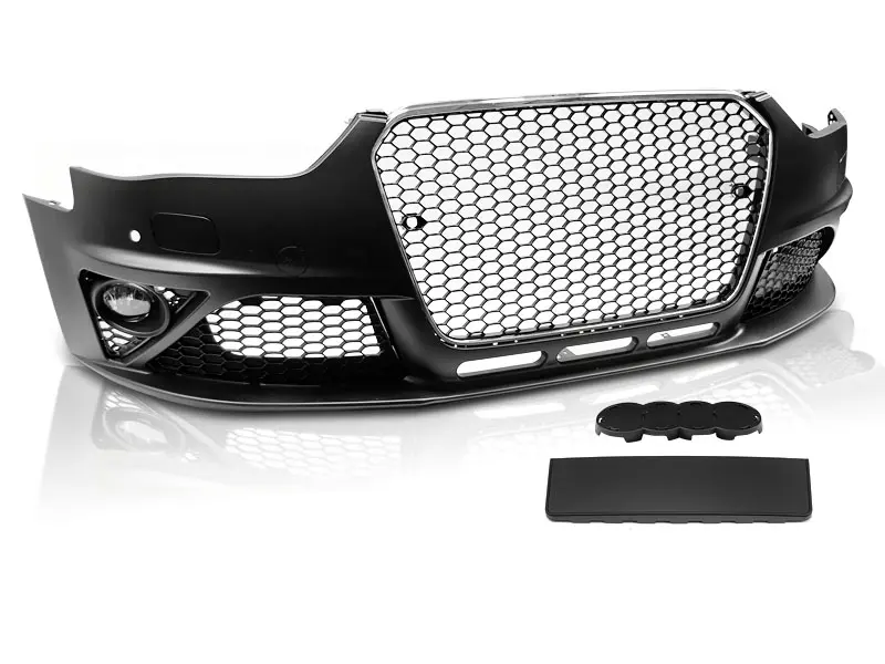 Front Bumper Audi A4 B8 12-15 Sport PDC Black Chrome